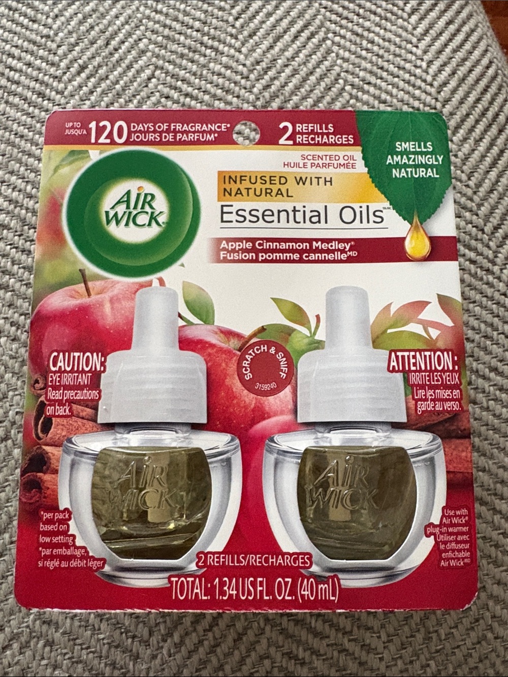 Air Wick Apple Cinnamon Medley Essential Oils Refill Duo